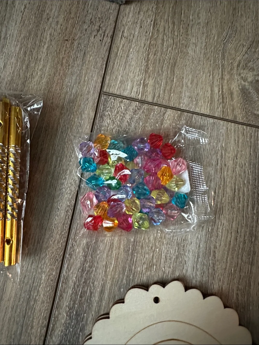 DIY Rainbow Wind Chime Craft Kit - Multicolor set of 12
